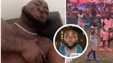 “My leg o, Who send me” Davido crys out in pain as his leg hurt after playing a football match (WATCH)