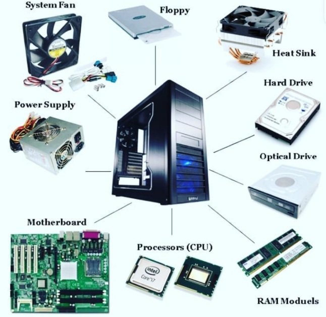 The Basic Components Of Computer Hardware (Peripherals).