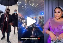 "I love you Davido" – Nkechi Blessing excited over kiss from Davido (WATCH)