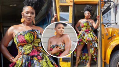 “Proud African Queen” – Yemi Alade gives pressure in nice looking African print (See Photos)