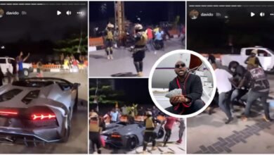 Davido sprays and make Money rain on the streets of Lagos, sends fans into a frenzy (VIDEO)
