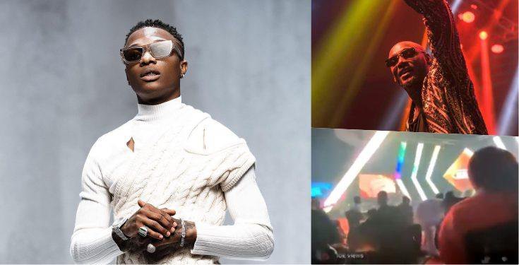 Moment Wizkid Prostrated To Greet 2Face At The Headies Award (Video)