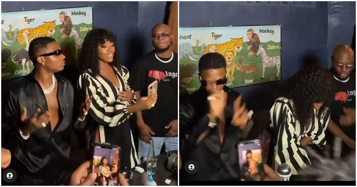 Awesome Video Of Wizkid Dancing With Gyakie And King Promise At An Event In Ghana (Video)
