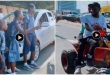 Ghana Students star-struck as they catch rare face-to-face glimpse of Davido (Video)
