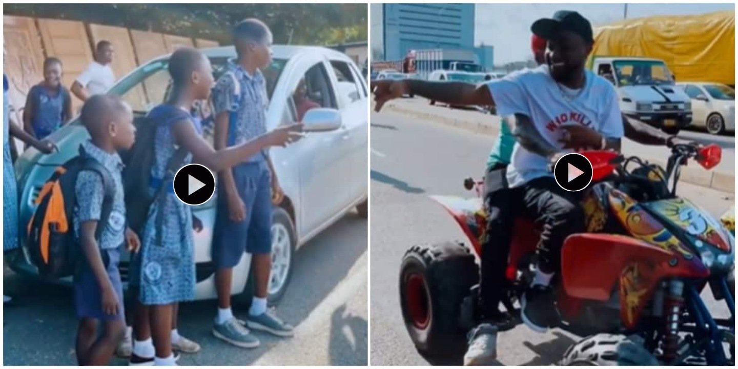 Ghana Students star-struck as they catch rare face-to-face glimpse of Davido (Video)