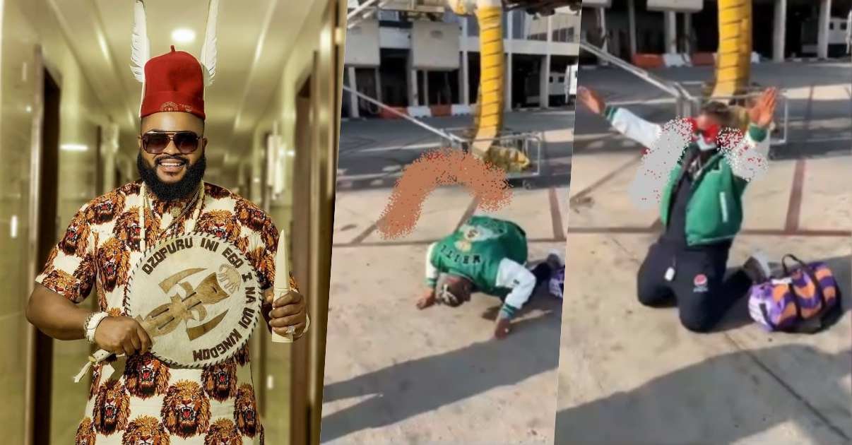 Whitemoney’s epic reaction after he arrived in Dubai for first time international trip (Video)