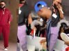 Moment Whitemoney pulled his shoes, gifts it to a fan while he goes barefooted (Video)