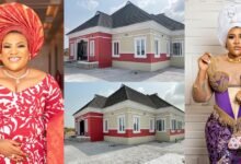 “This is my sweat” – Actress, Nkechi Blessing wrote as she shows off her new house