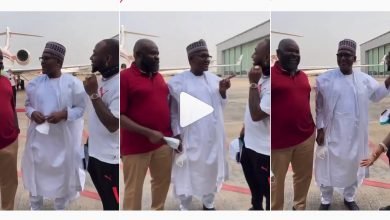 "Fatherly Treat" – Reactions as Davido links up with Aliko Dangote at the airport (video)