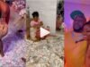 The moment Davido, Denrele, Pere & others storm influencer Ama Reginald’s birthday party, swims in pool of money (Video)