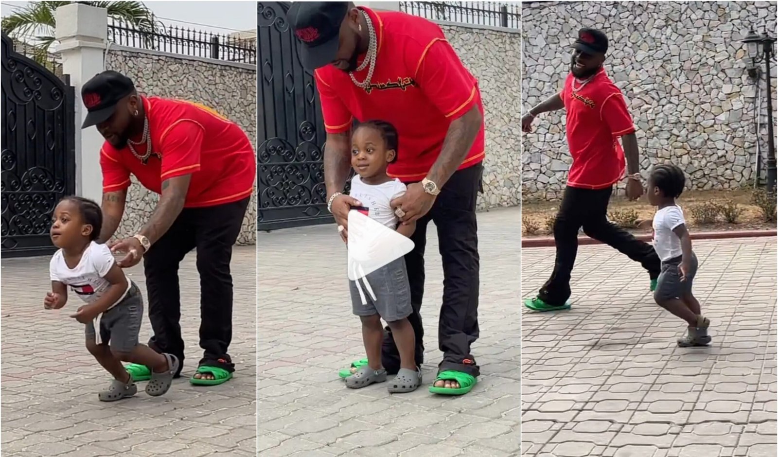 “Tell the Olympics my son is coming” - Davido says as he brags about his son Ifeanyi's running skill (video)