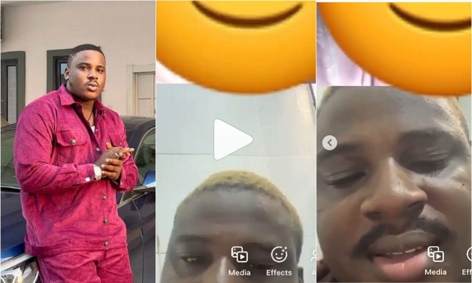 Video of IG comedian Isbae U having ‘suspicious’ video convo with a lady in toilet leaks amid accusations (WATCH)