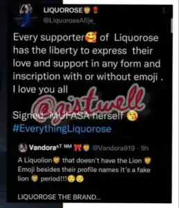 Liquorose replies fan who exposed the BBNaija start's fake supporters