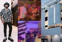 Davido throws a wild party at his newly opened Banana island mansion (video)
