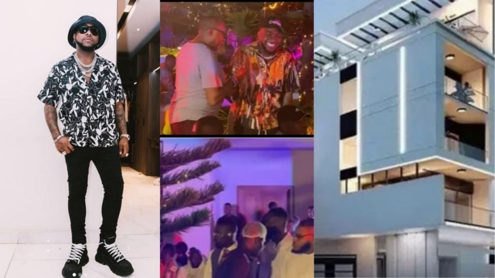 Davido throws a wild party at his newly opened Banana island mansion (video)