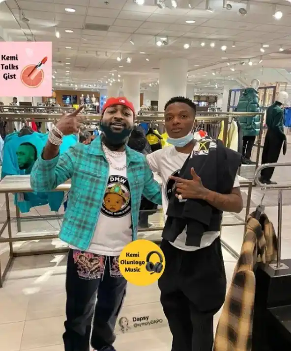 Reactions as Kemi Olunloyo posted Wizkid and Davido shopping together (WATCH)