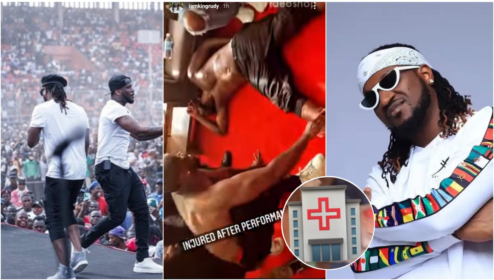 Rudeboy of P-square hospitalized after performing in Liberia (Video)