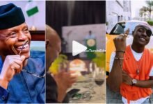 Moment Vice President, Professor Yemi Osinbajo sang "Dior" song by Ruger (VIDEO)