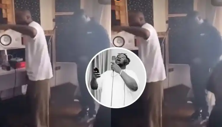 “Davido Sabi Sing Oh” Fans Reacts As Davido And Wande Coal, Was Spotted Recording ‘Come My Way’ Remix (Video)