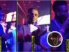 WATCH moment Wizkid stopped lady from recording him rolling weed inside club (VIDEO)