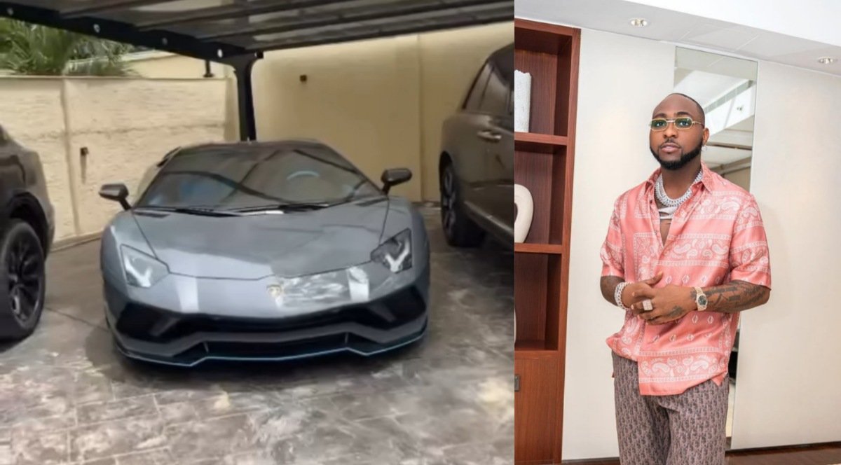 “Which road you wan drive am now” Reactions as Davido finally received his Lamborghini in Lagos (VIDEO)