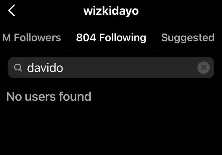 "Big Wiz ego no go allow am follow Back" – Reactions as Davido re-follows Wizkid on Instagram