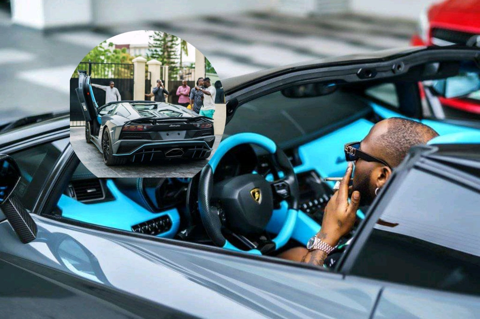 "OBO, Baddest, 30bg!!" – Moment car dealer screams after seeing Davido Lamborghini for the first time in Lagos (VIDEO)