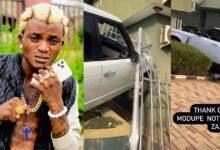 "Evil people have used juju to touch my Range Rover" Nigerians react as Portable drags haters over his car crash