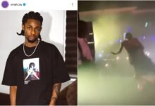 Cr*zy moment singer 'Omah Lay' got Smack Down by a fan on live stage permanence in Australia (Watch Video)