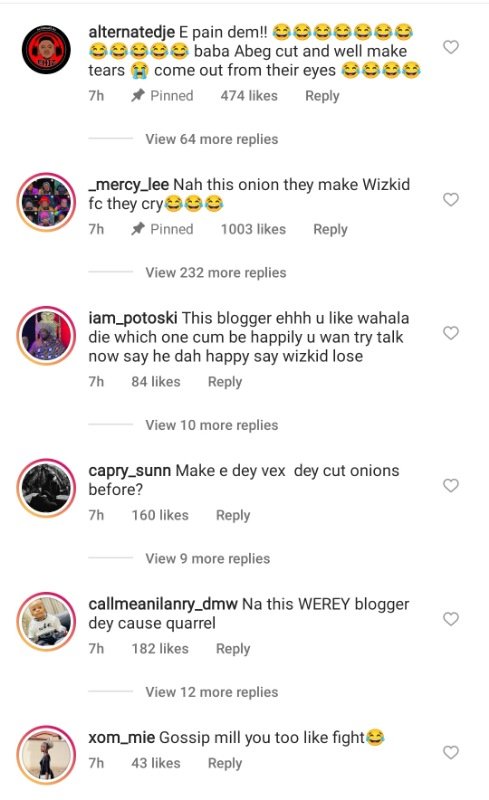 “Na dis onion dy make Wizkid FC cry now” – Fans reacts after Davido was spotted happily cutting onions moments after Grammy lost (WATCH)