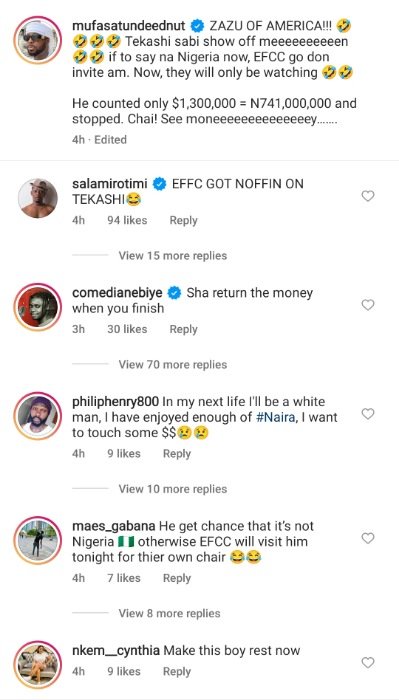 “This guy na Zazu of America” – Reactions as Rapper 6ix9ine back to social Displays bundles of Dollars (VIDEO)