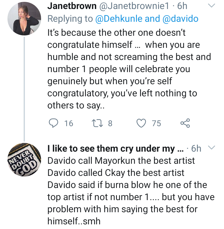 “Its Me vs the industry” – Davido reacts as fans suggest his colleagues never congratulate him whenever he’s winning