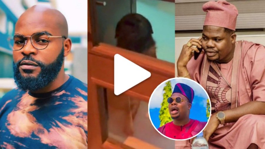 Comedian Mr Macaroni laments over being chased by singer Falz's dog when he visited him (VIDEO)