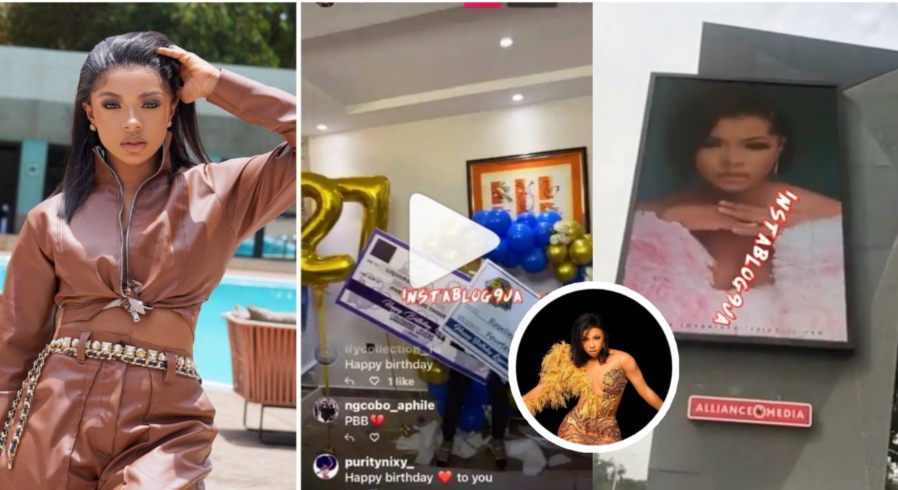 Fans gift Liquorose ₦14.5M, Mercedes-Benz, erect a billboard of her on 27th birthday (VIDEO)