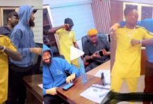 “Nobody ball reach this guy this year” Reactions as Portable links up with Obi Cubana, Phyno & Olamide in Office (VIDEO)