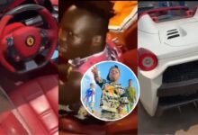 “My boy OBO buy Lamborghini, I buy Ferrari” – Shatta Bandle says as he show off himself in a new Ferrari to battle Davido (VIDEO)