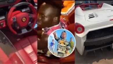 “My boy OBO buy Lamborghini, I buy Ferrari” – Shatta Bandle says as he show off himself in a new Ferrari to battle Davido (VIDEO)