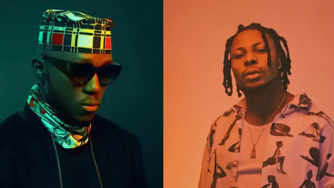 Watch excited moment Olamide & DJ Spinall previews new music featuring YBNL signee Asake