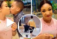 Tonto Dikeh receive blames as her Son K!sses her in new video days after smacking her big b00ty (WATCH)