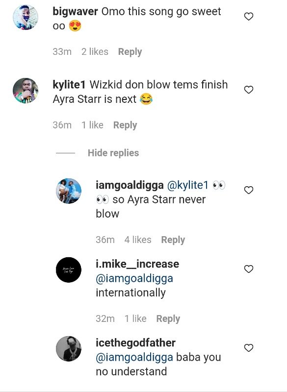 “Wizkid don blow Tems finish, Ayra Starr next” – Reactions as Wizkid shares a video of him and Ayra in a studio (WATCH)