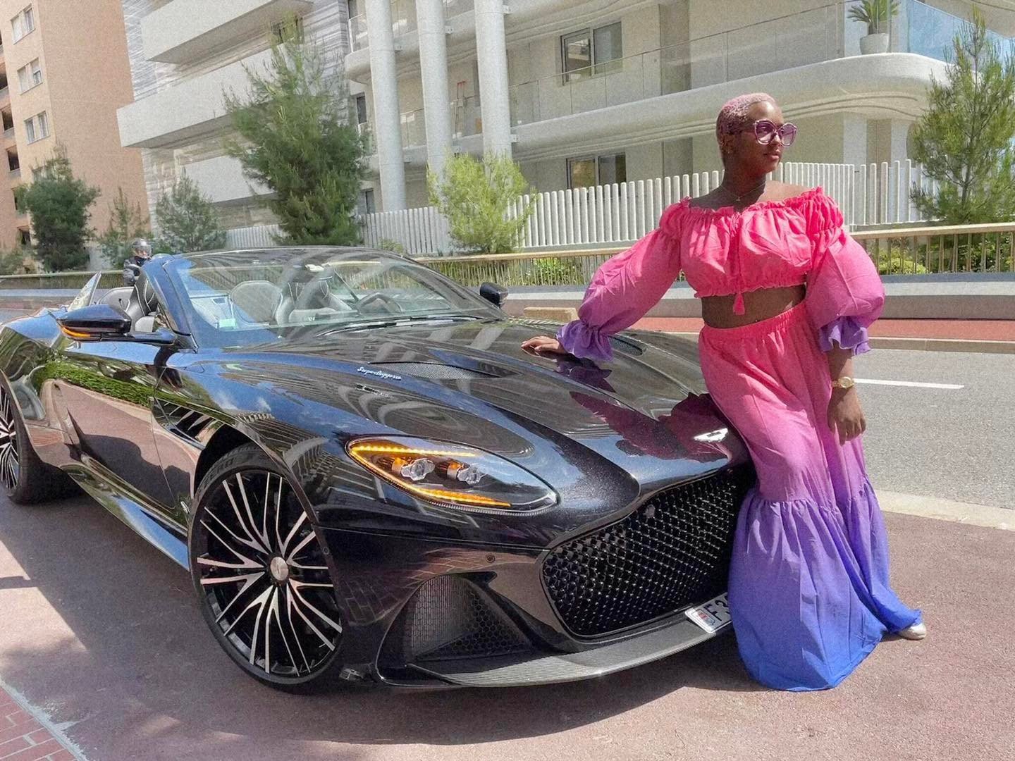 “Monaco looks good on me” – DJ Cuppy says as she shows off her billionaire father’s Aston Martin (Video)