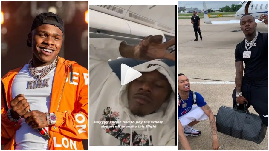 "I had to 'settle' the whole airport before I could take my flight" - DaBaby cries out as he leaves Nigeria