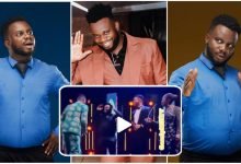 “I never win award be4 for this Lagos o” – Awesome moment comedian Sabinus (Mr Funny) shocked after he was announced winner of Online social content creators