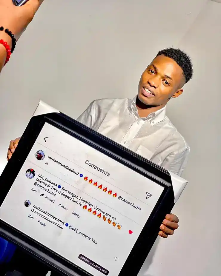 Obi Cubana grants wish of young man who framed his Instagram comments (WATCH VIDEO)