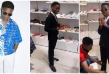 "Just like Big Wiz": Video of Wizkid's son rocking suit with swag sparks reactions (WATCH)