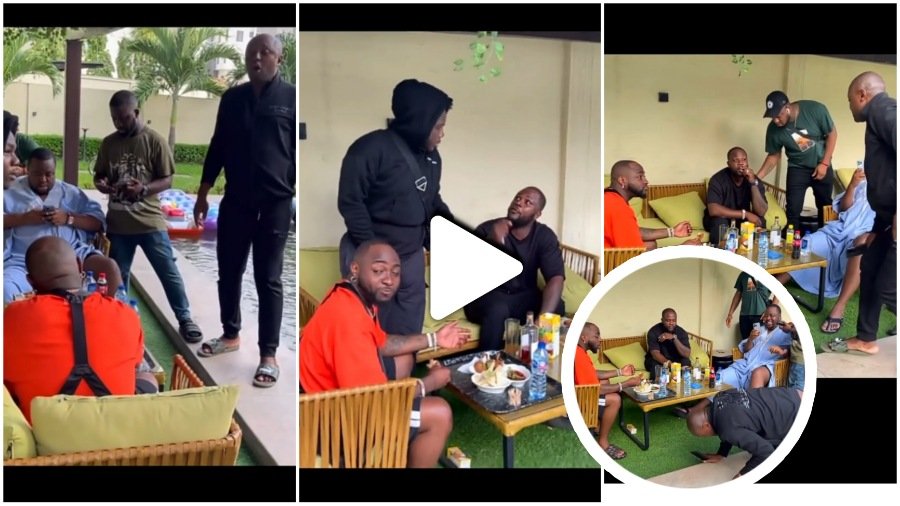 “Davido Don Tire sef" – Moment Isreal DMW rained praises on his Boss, as the singer looks Unmoved (WATCH)