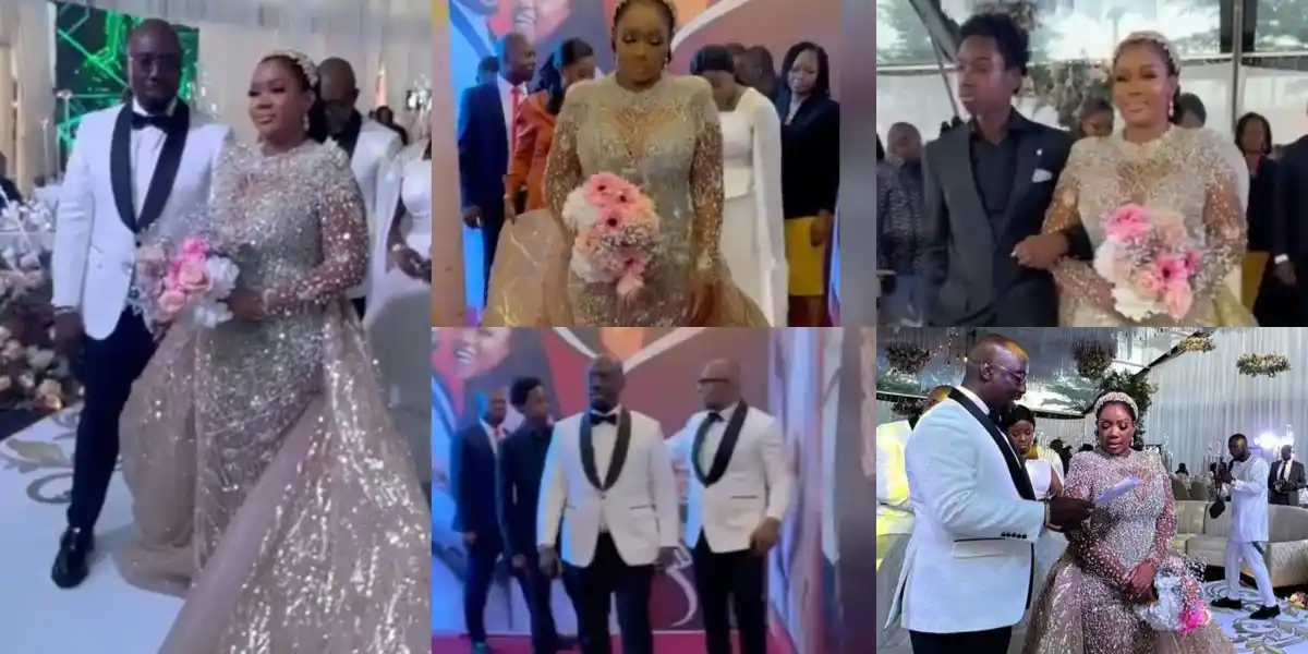 Watch The Moment Obi Cubana and wife shut down Abuja with their grand wedding renewal ball (Videos)