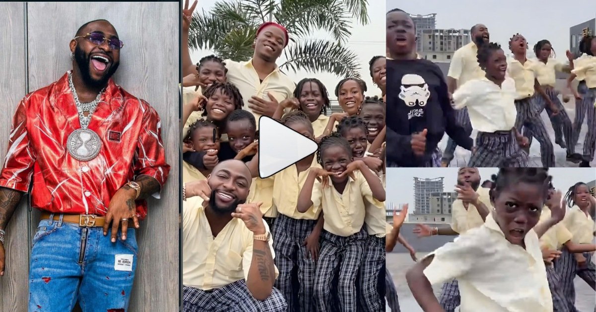 “OBO Humble o, He even wear their uniform” – DAVIDO joins young Dancers as they cruse to his song “Feel” (WATCH)
